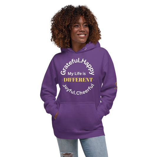 My Life is Different with Yellow Lettering Unisex Hoodie - ADULT